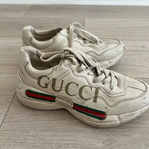 Gucci Beige Logo Sneakers